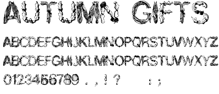 Autumn Gifts font